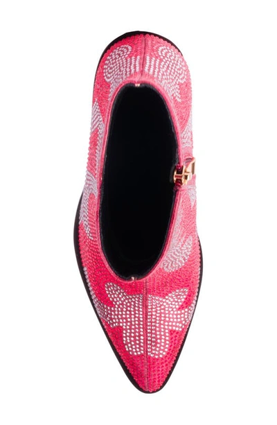 Ninety Union Forever Rhinestone Embellished Bootie In Fuchsia