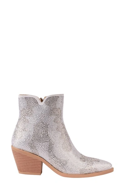 Ninety Union Forever Rhinestone Embellished Bootie In Silver