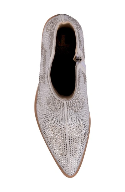 Ninety Union Forever Rhinestone Embellished Bootie In Silver