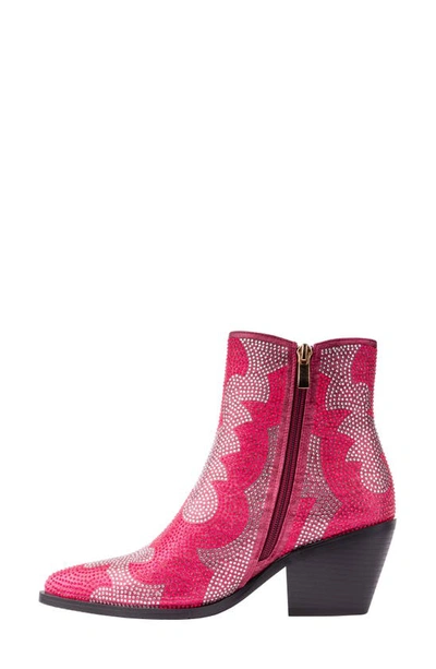 Ninety Union Forever Rhinestone Embellished Bootie In Fuchsia