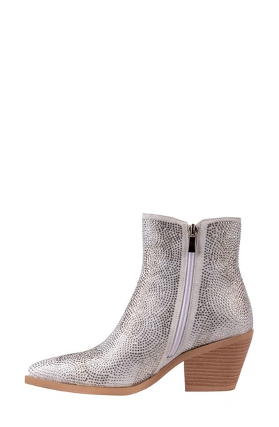 Ninety Union Forever Rhinestone Embellished Bootie In Silver