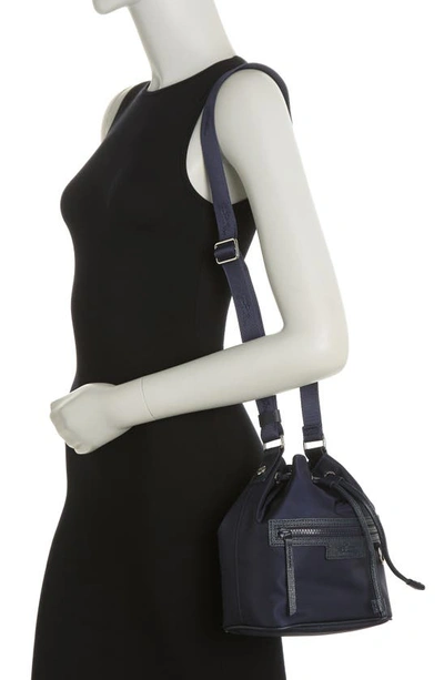 Shop Longchamp Small Le Pliage Neoprene Bucket Bag In Navy