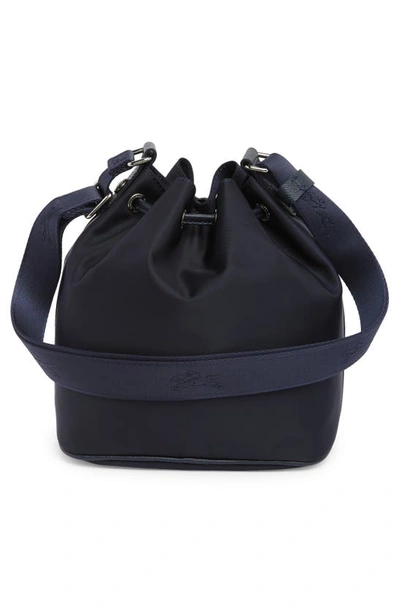 Longchamp Small Le Pliage Neoprene Bucket Bag In Navy