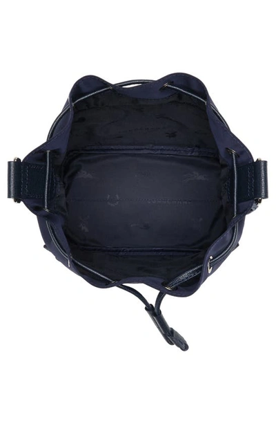 Longchamp Small Le Pliage Neoprene Bucket Bag In Navy