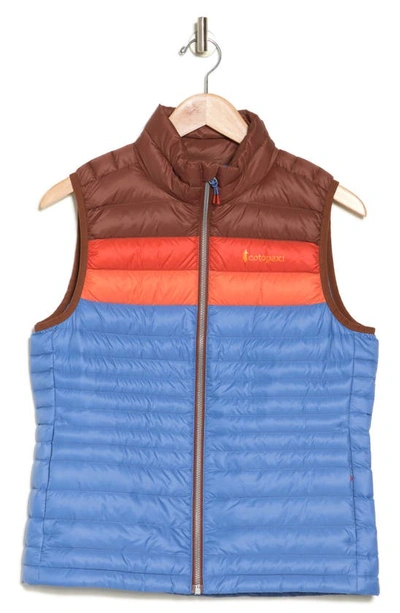Shop Cotopaxi Fuego Water Resistant Packable 800 Fill Power Down Vest In Acorn And Lupine