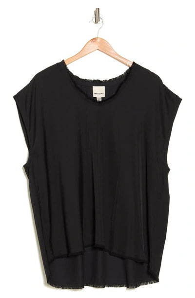 Shop Industry Republic Clothing Sleeveless Raw Edge T-shirt In Black