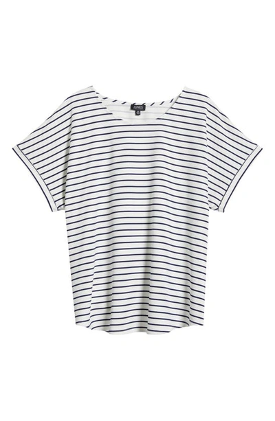 Shop Jones New York Stripe T-shirt In Nyc White/ Pacific