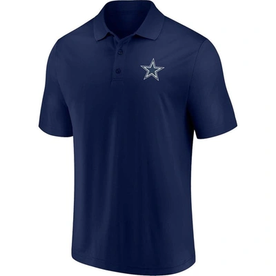 Shop Fanatics Branded Navy/white Dallas Cowboys Dueling Two-pack Polo Set
