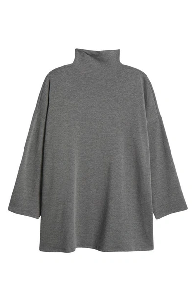 Shop Eileen Fisher High Funnel Neck Tunic In Ash