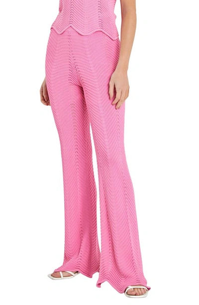 English Factory Wavy Knit Pants In Pink