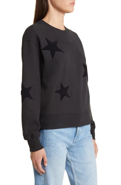 Shop Rails Sonia Bouclé Star Sweatshirt In Black