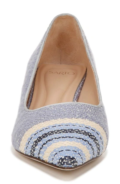 Shop Sarto By Franco Sarto Diva Kitten Heel Pointed Toe Pump In Blue