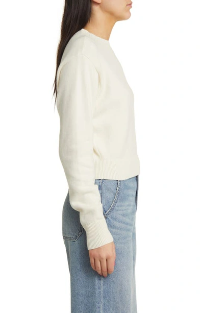 Shop Treasure & Bond Relaxed Pima Cotton Blend Pullover Sweater In Ivory Dove