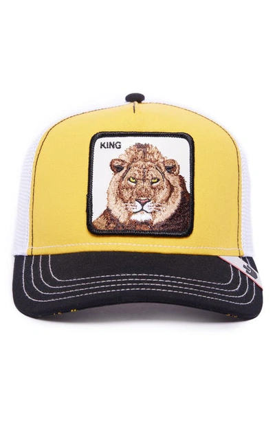 Shop Goorin Bros Mv Lion Patch Trucker Hat In Yellow