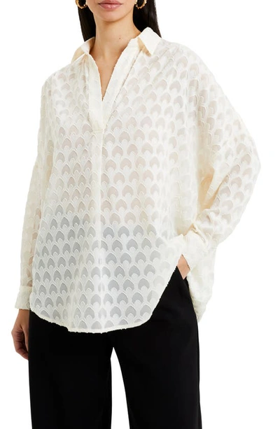 Shop French Connection Geo Burnout Top In Classic Cr