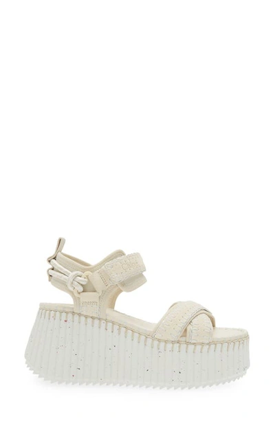 Shop Chloé Nama Platform Sandal In White