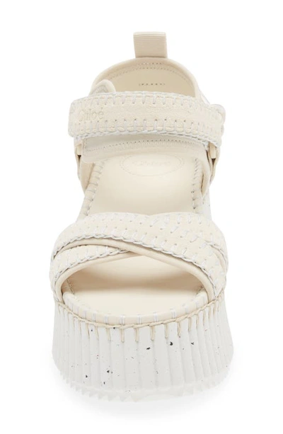 Shop Chloé Nama Platform Sandal In White