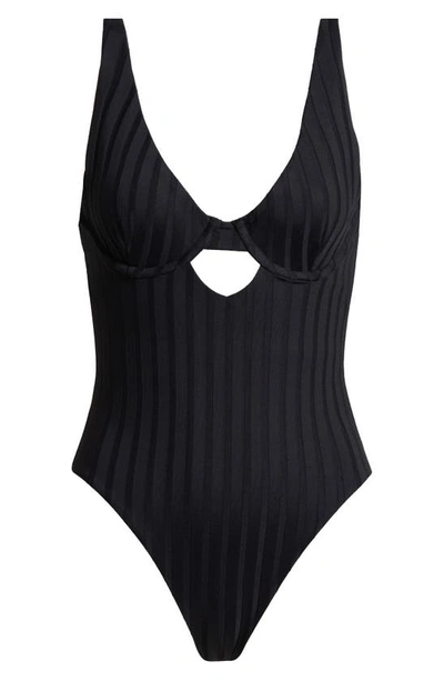 Shop Vitamin A ® Rossi Underwire One-piece Swimsuit In Black Superib