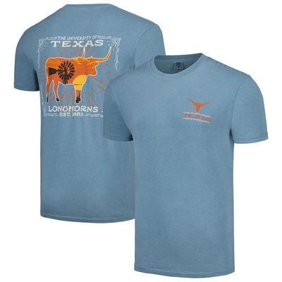 Shop Image One Light Blue Texas Longhorns State Scenery Comfort Colors T-shirt