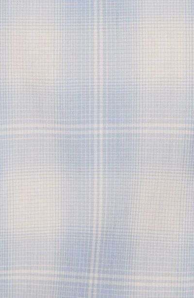 Shop Tom Ford Dégradé Plaid Brushed Cotton Snap-up Western Shirt In Combo Light Blue White