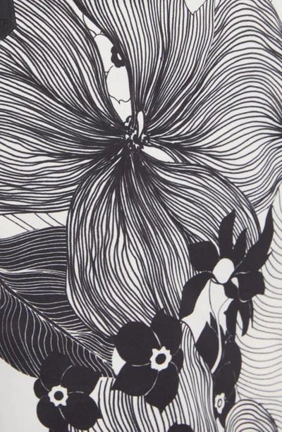 Shop Tom Ford Monochromatic Floral Compact Poplin Swim Trunks In Combo Black