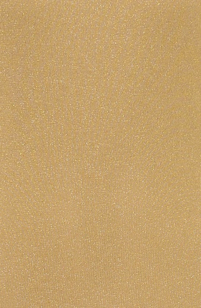 House Of Cb Selia Metallic Semisheer Gown In Gold