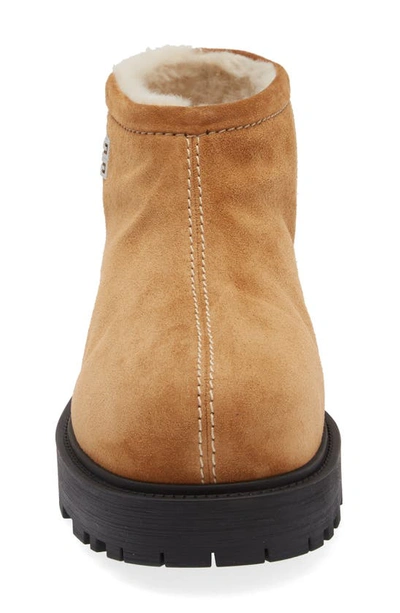 Shop Givenchy Storm Genuine Shearling Lined Suede Ankle Boot In Beige Camel