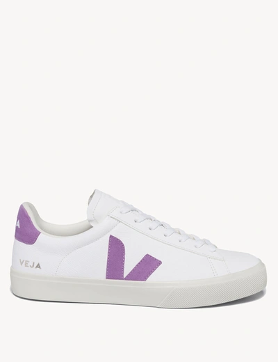 Shop Veja Campo Leather In White