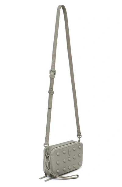 Shop Thacker Ronnie Studded Leather Crossbody Bag In Sage