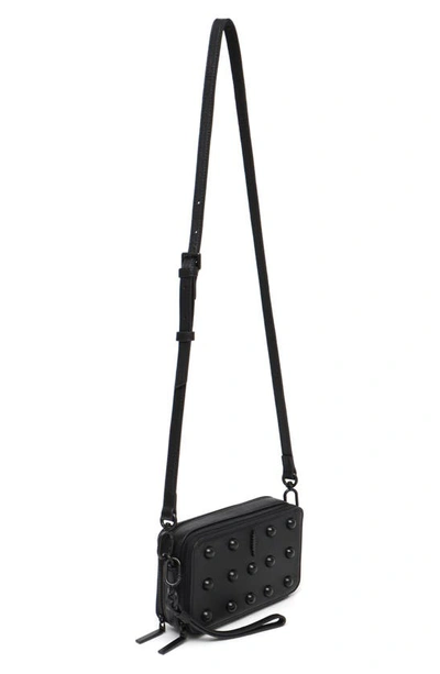 Shop Thacker Ronnie Studded Leather Crossbody Bag In Black