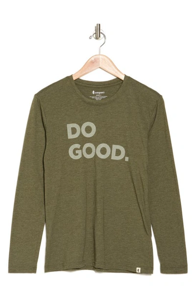 Shop Cotopaxi Do Good Organic Cotton Blend Long Sleeve T-shirt In Pine