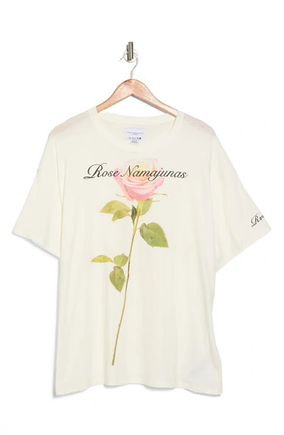 Shop Rvca Rose Namajunas Graphic T-shirt In Vwt-vintage White