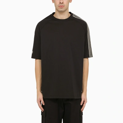 Shop Y-3 Adidas Y 3 Black Crew Neck T Shirt With Logo