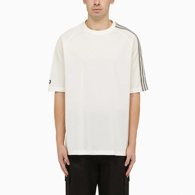 Shop Y-3 Adidas Y 3 White Crew Neck T Shirt With Logo