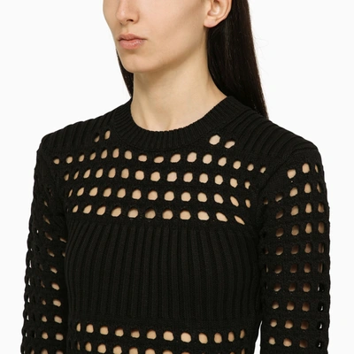 Shop Alexander Mcqueen Alexander Mc Queen Black Knitted Midi Dress