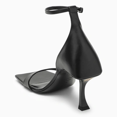 Shop Balenciaga Hourglass 100 Black Leather Sandal