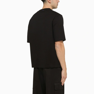 Shop Burberry Black Oversize Crew Neck T Shirt