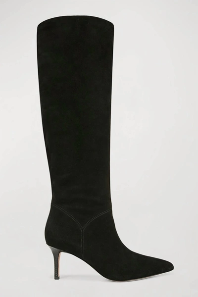 Shop Veronica Beard Women's Lexington Suede Stiletto Knee High Boots In Black
