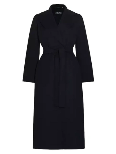 Shop Max Mara Women's Poldo Midnight Blue Long Coat