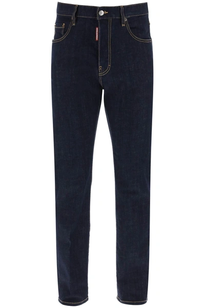 Shop Dsquared2 642 Jeans In Dark Rinse Wash
