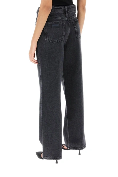 Shop Ganni Loose Jeans With Drawstring