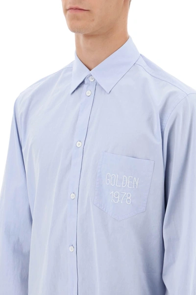 Shop Golden Goose Alvise Shirt With Embroidered Pocket