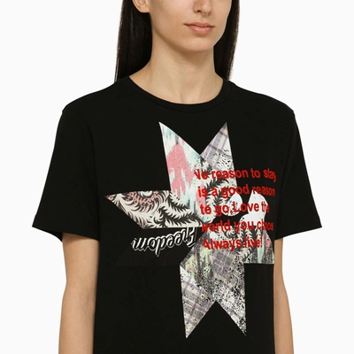 Shop Isabel Marant Étoile Black Cotton T Shirt With Print