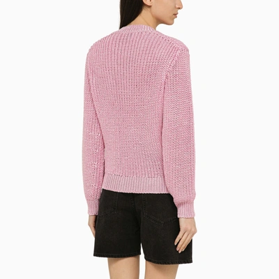 Shop Isabel Marant Recycled Polyester Pink Crew Neck Jumper