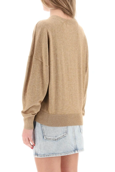 Shop Marant Etoile Isabel  Marisans Sweater With Logo Intarsia