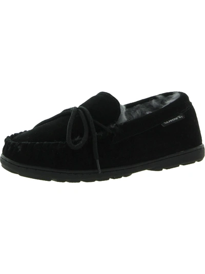 Shop Bearpaw Mindy Womens Cow Suede Slip On Moccasins In Black