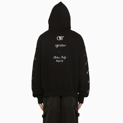 Shop Off-white Off White™ Black Skate Hoodie With Logo 23