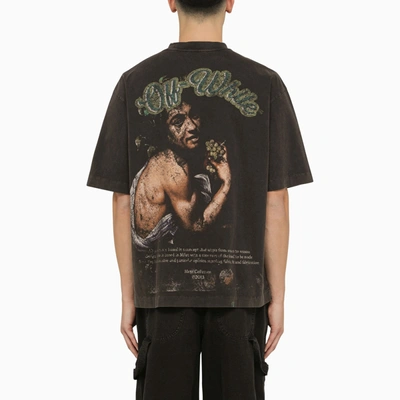Shop Off-white Off White™ Black Skate T Shirt With Bacchus Graphic