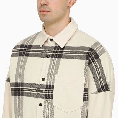 Shop Palm Angels Checked Shirt Jacket With Logo