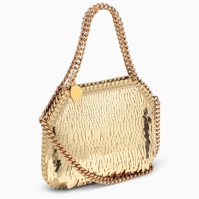 Stella Mccartney Stella Mc Cartney Mini Falabella Gold Shoulder Bag With Sequins